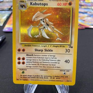 1999 Pokemon Kabutops Fossil 9 of 62 Holo Moderately Played