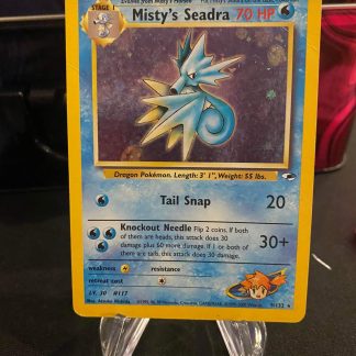 2000 Pokemon Misty's Seadra Gym Heroes 9 of 132 Holo Moderately Played