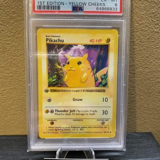 1999 Pokemon 1st Edition Yellow Cheeks Pikachu Game #58 PSA 6 Excellent Mint
