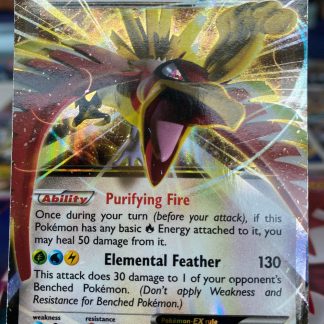 2016 Pokemon Ho-Oh EX XY Breakpoint 92 of 122 Holo Heavily Played