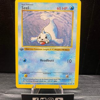 1999 Pokemon 1st Shadowless Edition Seel Base Set 41 of 102 Moderately Played