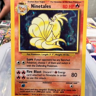 1999 Pokemon Ninetales Base Set 12 of 102 Holo Lightly Played