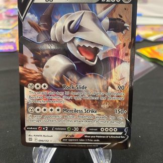 2022 Pokemon Aggron V Full Art Brilliant Stars 096 of 172 Holo Mint