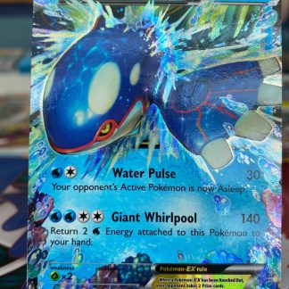 2015 Pokemon Kyogre EX Full Art XY Primal Clasg 54 of 160 Holo Moderately Played