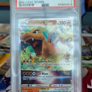 2022 Pokemon Charizard Vstar Sword & Shield Brilliant Stars #018 PSA 7 Near Mint