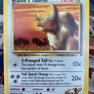 2000 Pokmeon Blaine's Tauros Gym Heroes Lightly Played