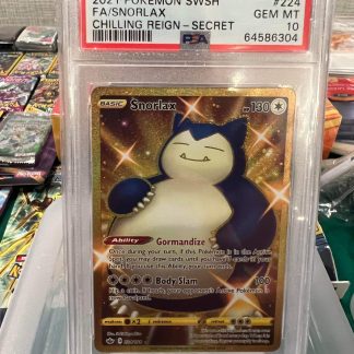 2021 Pokemon Snorlax Sword & Shield Chilling Reign #224 PSA 10 Gem Mint