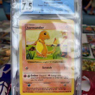 1999 Pokemon Charmander Shadowless Base Set 46 of 102 CGC 7.5 Near Mint