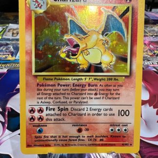 1999 Pokemon Charizard Base Set 4 of 102 Holo Lightly Played