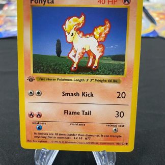 1999 1st Edition Ponyta Base Set 60 of 102 Shadowless Lightly Played
