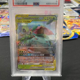 2019 Pokemon Celeni & Venusaur GX Sun & Moon Team Up #1 PSA 9 Mint