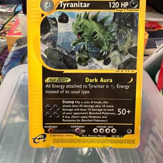 2002 Pokemon Expedition Tyranitar eReader 66 of 165 Reverse Holo Mint