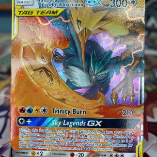 2019 Pokemon Moltres & Zapdos & Articuno GX Full Art Sun & Moon Hidden Fates 44 of 68 Mint