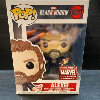 2020 Funko Pop Alexei #620 Black Widow Marvel Exclusive Collector Corps Sealed With Protector
