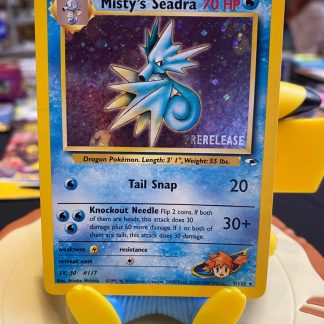 2000 Pokemon Misty’s Seadra Gym Heroes Prerelease 9 of 132 Holo Near Mint