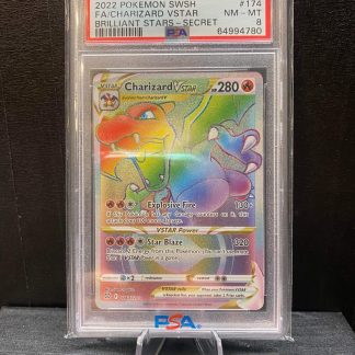 2022 Pokemon Charizard Vstar Sword & Shield Brilliant Stars #174 Secret PSA 8 Near Mint/Mint