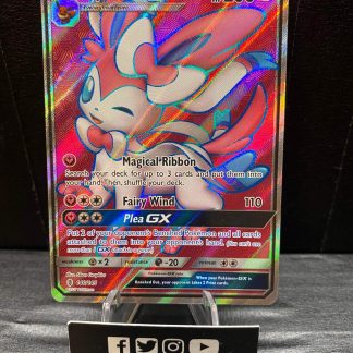 2017 Pokemon Sylveon GX Full Art Sun & Moon Guardian Rising 140 of 145 Holo Lightly Played