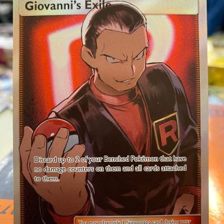 2019 Pokemon Trainer Giovanni's Exile Hidden Fates Full Art Holo 67 of 68 Mint