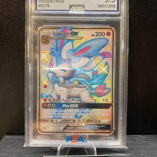 2019 Pokemon Sylveon GX Sun & Moon Hidden Fates #SV76 AGS 9.5 Mint+