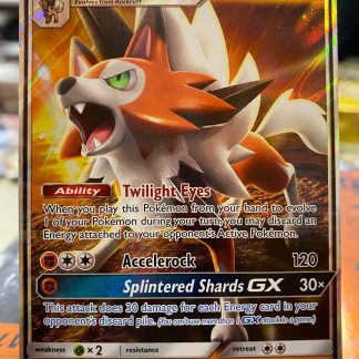 2019 Pokemon Lycanroc GX Sun & Moon Team Up Holo 82 of 181 Mint