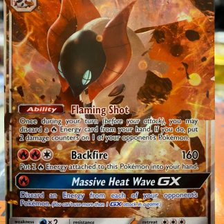 2019 Pokemon Volcarona GX Cosmic Eclipse Holo 35 of 236 Mint