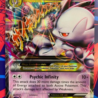 2015 Pokemon M Mewtwo EX XY Breakthrough Full Art Holo 64 of 162 Lightly Played