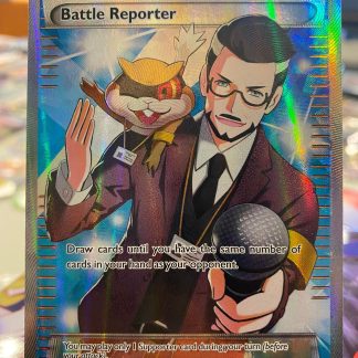 2014 Pokemon Trainer Battle Reporter Furious Fists Full Art Holo 109 of 111 Lightly Played