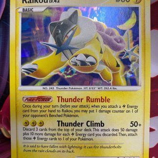 2007 Pokemon Raikou D & P Secret Wonders Cracked Ice Holo 16 of 132 Mint