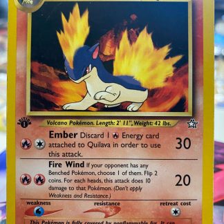 2000 Pokemon 1st Edition Quilava Neo Genesis None Holo 46 of 111 Moderated Played