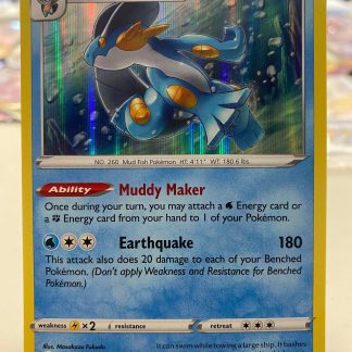 2021 Pokemon Swampert SWSH Fusion Strike Holo 064 of 264 Mint