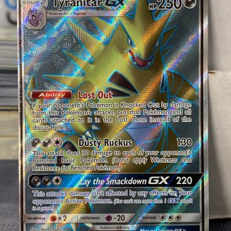 2018 Pokemon Tyranitar GX Lost Thunder Full Art Holo 203 of 214 Mint