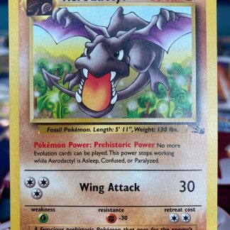 1999 Pokemon Aerodactyl Fossil Set None Holo 16 of 62 Lightly Played
