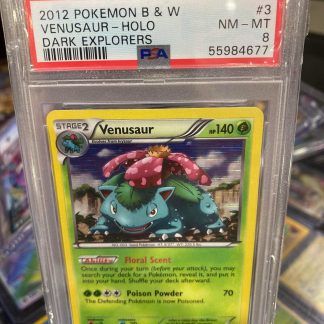 2012 Pokemon Venusaur Black & White Dark Explorers #3 PSA 8 Near Mint/Mint