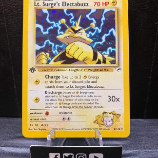 2000 1st Edition Pokemon Lt. Surge's Electabuzz Gym Heroes 6 of 132 Holo Mint