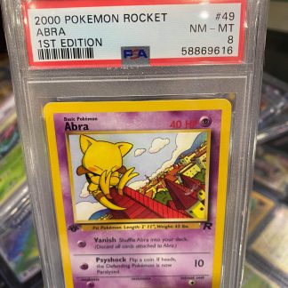 2000 1st Edition Pokemon Abra Team Rocket #49 PSA 8 Near Mint/Mint