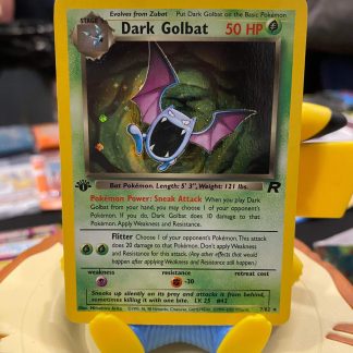 2000 1st Edition Pokemon Dark Golbat Team Rocket 7 of 82 Holo Mint