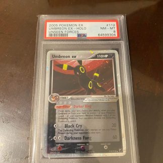 2005 Pokemon Umbreon EX Holo EX Unseen Forces #112 PSA 8 Near Mint/Mint