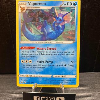 2020 Pokemon Vaporeon Sword & Shield Promo SWSH072 Holo Mint