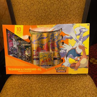 2021 Pokemon Tag Team Reshiram & Charizard GX Premium Collection Box Sealed