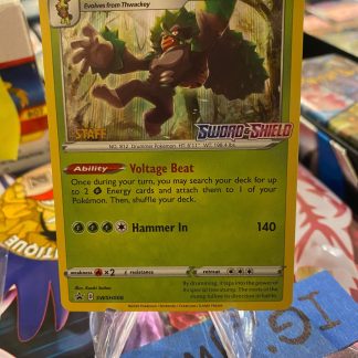 2020 Pokemon Rillaboom Sword & Shield Staff Prerelease Promo SWSH006 Holo Mint