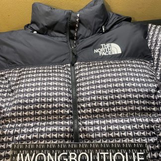2021 Sup The North Face Studded Nuptse Jacket Black