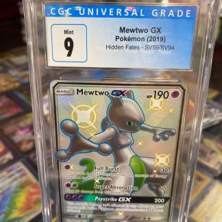 2019 Pokemon Mewtwo GX Hidden Fates SV59 of SV94 CGC 9 Mint