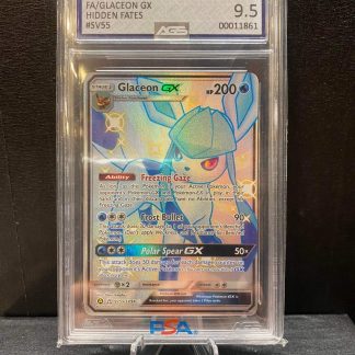 2019 Pokemon Glaceon GX Sun & Moon Hidden Fates #SV55 AGS 9.5 Mint+