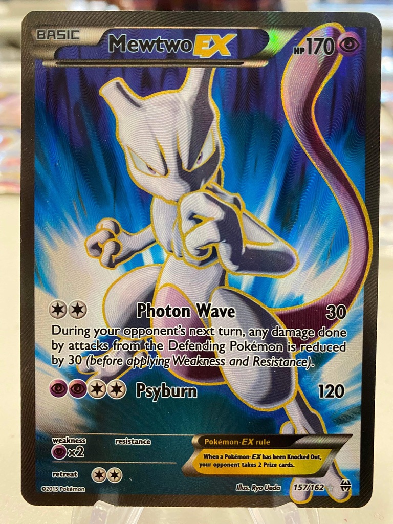 2015 Pokemon Mewtwo Ex Full Art Xy Breakthrough 157 Of 162 Lightly 