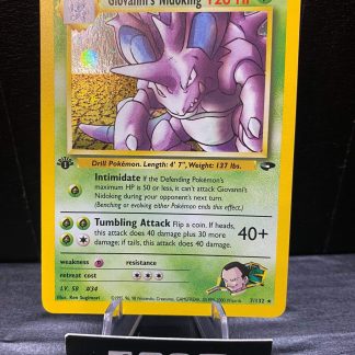 2000 1st Edition Pokemon Giovanni's Nidoking Gym Challenge 7 of 132 Holo Mint