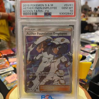 2019 Pokemon Aether Foundation Employee Sun & Moon Hidden Fates #SV81 PSA 10 Gem Mint