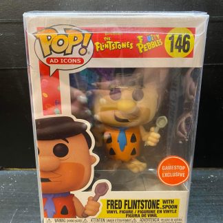 2021 Funko Pop Ad Icons Fred Flinstone #146 The Flinstones Fruity Pebbles Gamestop Exclusive Sealed With Protector
