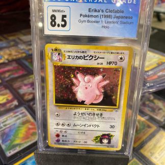 1998 Japanese Pokemon Erika's Clefable Gym Booster 1 Leaders' Stadium #036 Holo CGC 8.5 Near Mint/Mint+