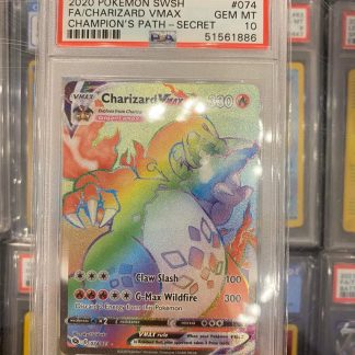 2020 Pokemon SWSH Champion's Path Secret FA Charizard Vmax #074 PSA 10 Gem Mint