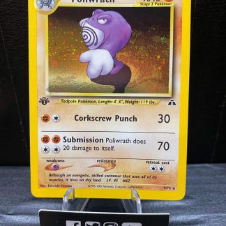 2001 1st Edition Pokemon Poliwrath Neo Discovery 9 of 75 Holo Mint